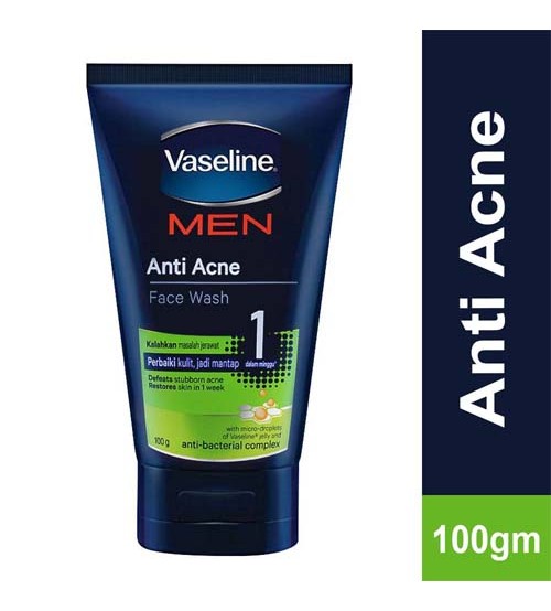 New Vaseline Men Anti Acne Face Wash 100g